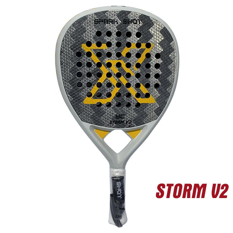 Raket Padel Fiber Alum MEWAH 24K STORM V2